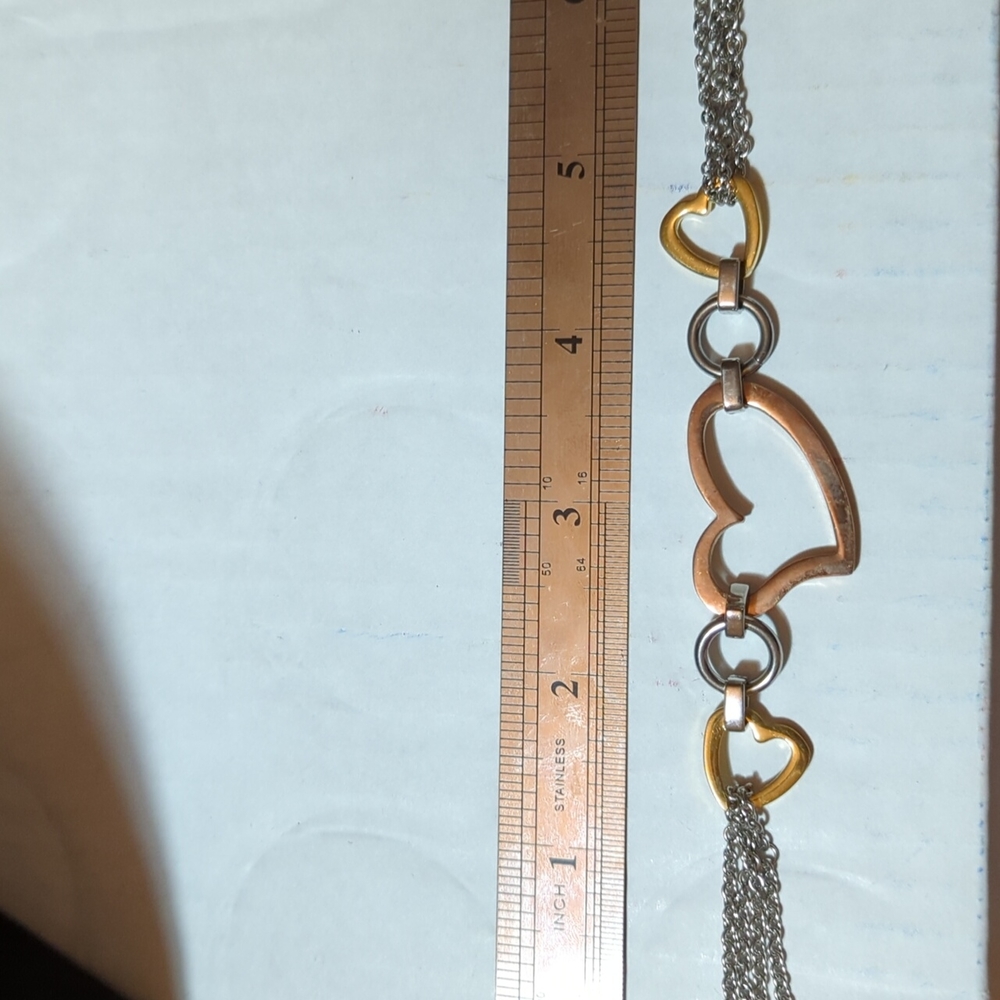 mixed metal heart bracelet